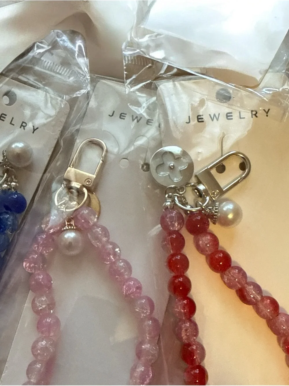 Beaded Wristlet Keychain - Multiple Colors bundle of 6 nwt